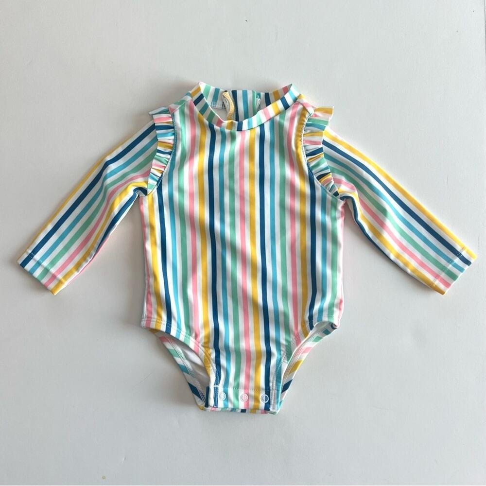 Old Navy Baby Swimsuit Rainbow Stripes